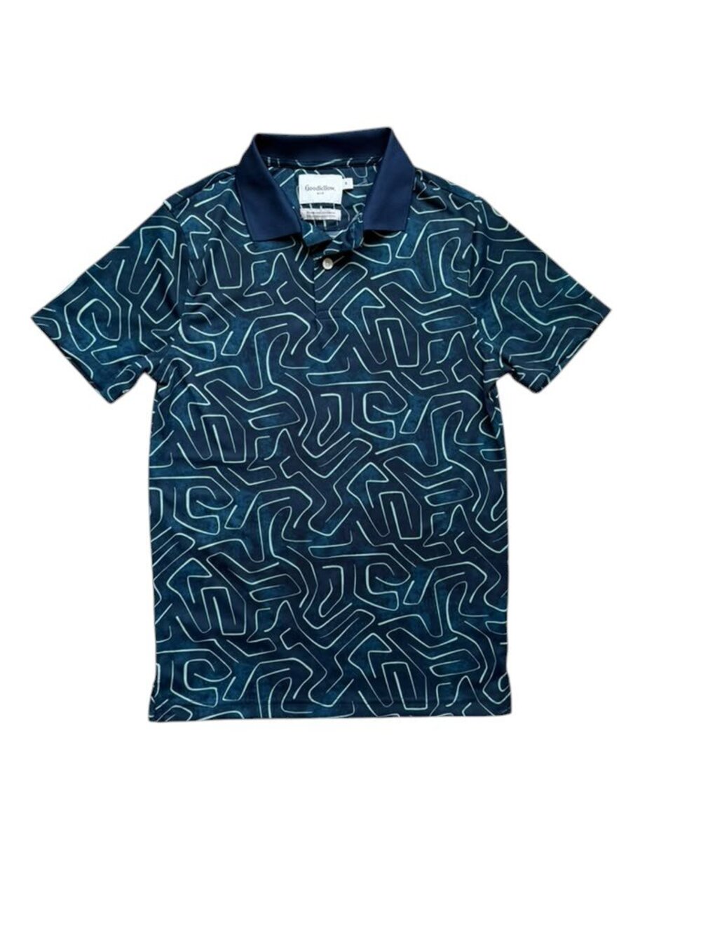 Goodfellow & Co Men’s S Green Geometric Polo NWT.